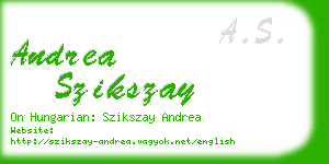 andrea szikszay business card